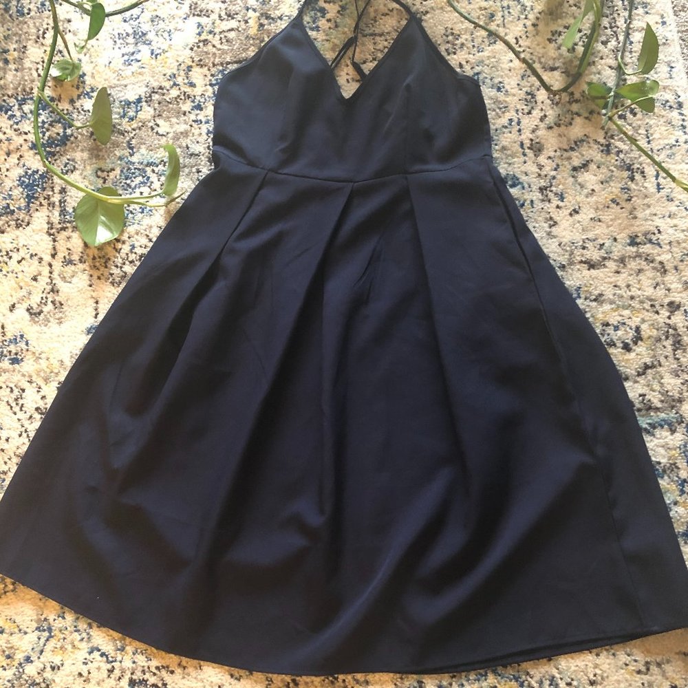 Blue Dress w/ pockets size Large Elia Cher